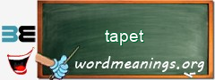 WordMeaning blackboard for tapet